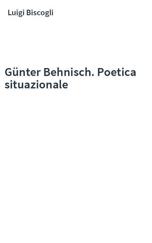 Günter Behnisch. Poetica situazionale