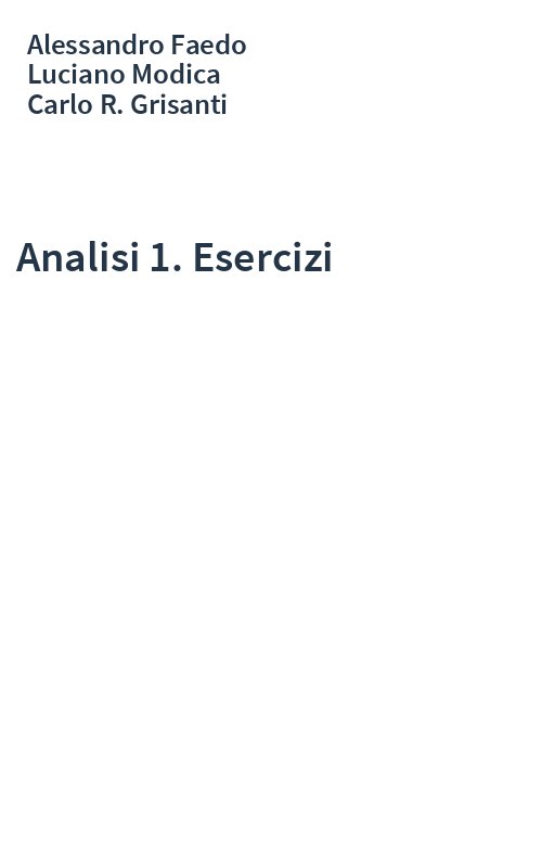 Analisi 1. Esercizi