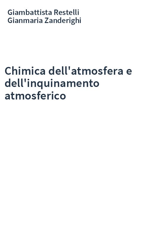 Chimica dell'atmosfera e dell'inquinamento atmosferico