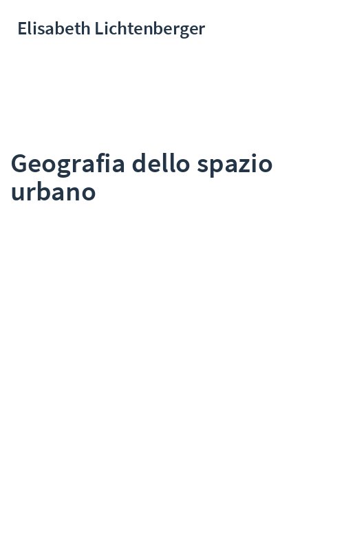 Geografia dello spazio urbano