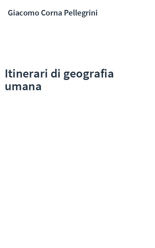 Itinerari di geografia umana