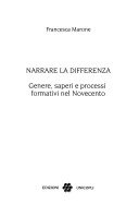 Narrare la differenza. Genesi, saperi e processi formativi nel Novecento