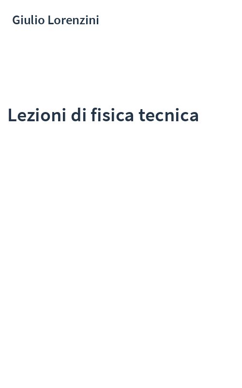 Lezioni di fisica tecnica