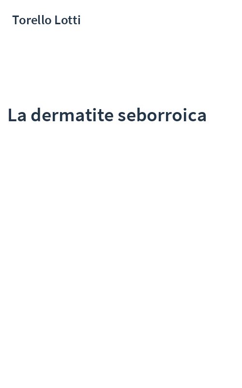 La dermatite seborroica