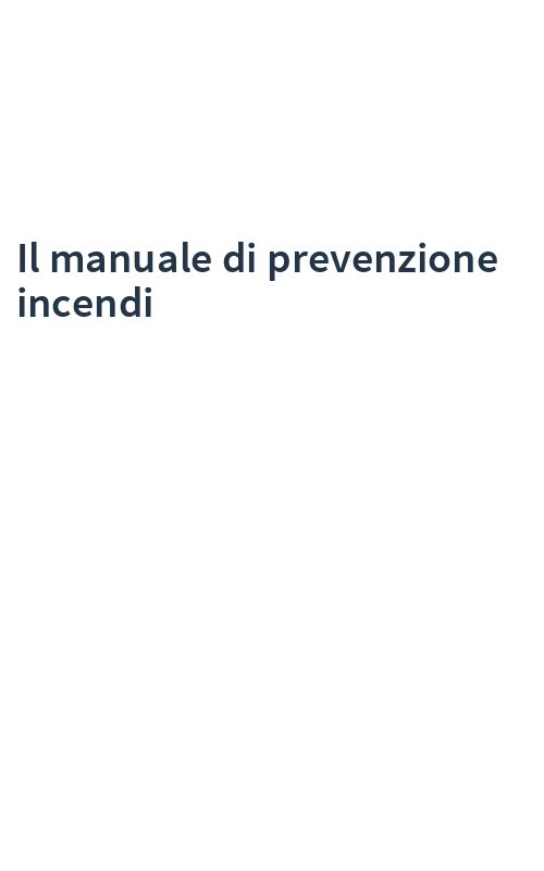 Il manuale di prevenzione incendi