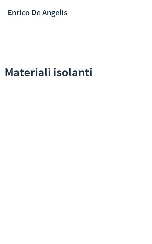 Materiali isolanti