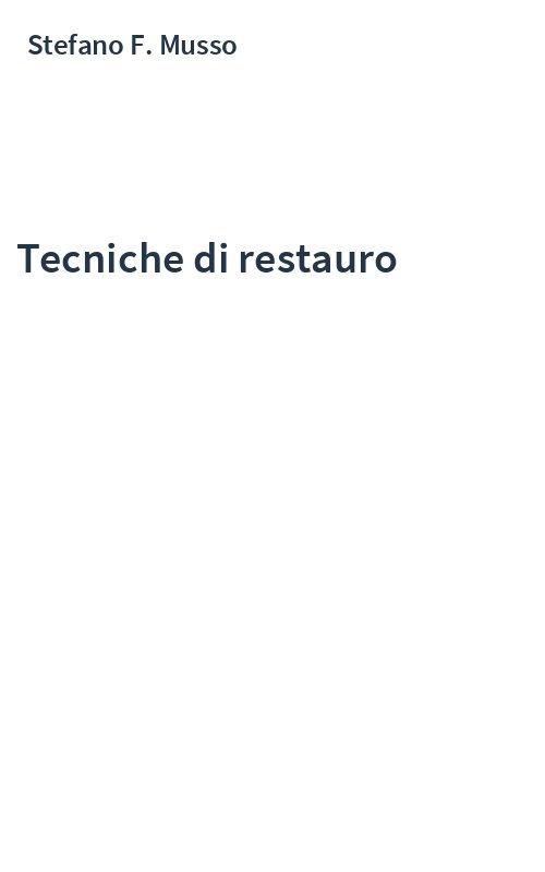 Tecniche di restauro