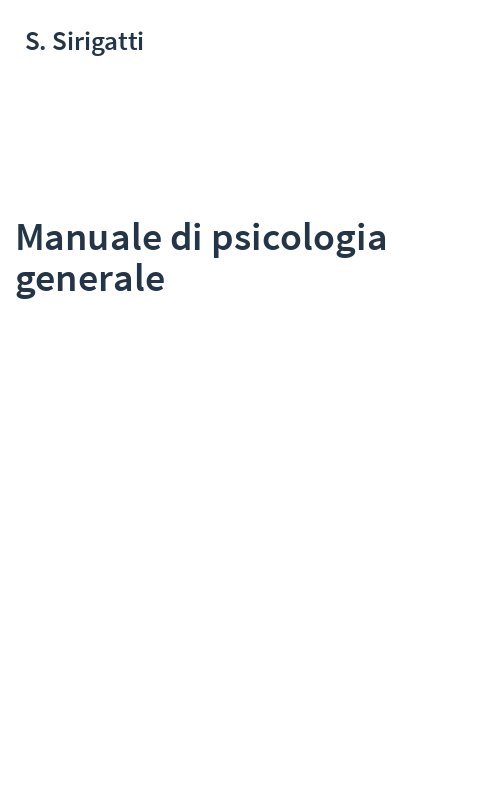 Manuale di psicologia generale