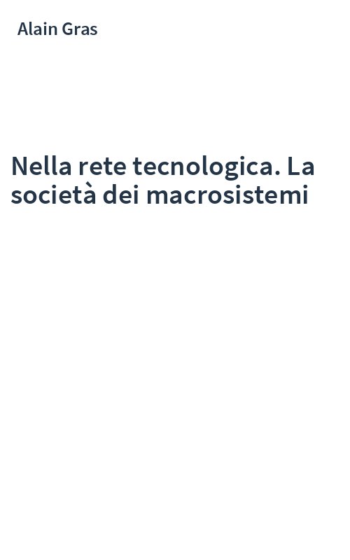 Nella rete tecnologica. La società dei macrosistemi