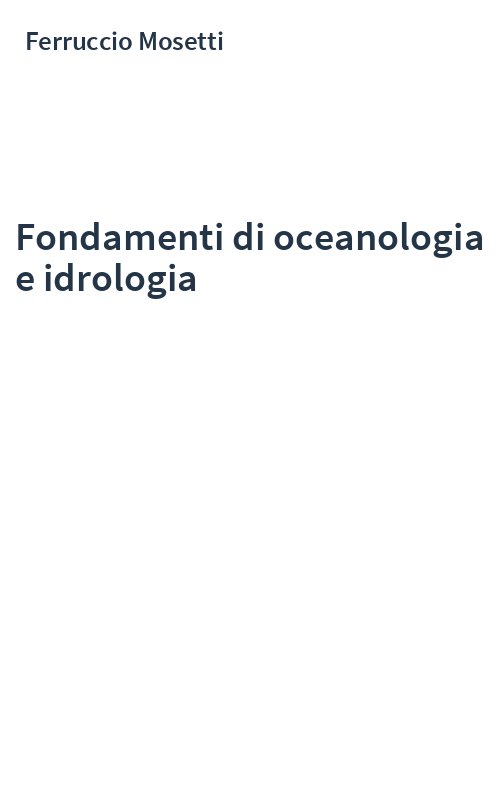 Fondamenti di oceanologia e idrologia