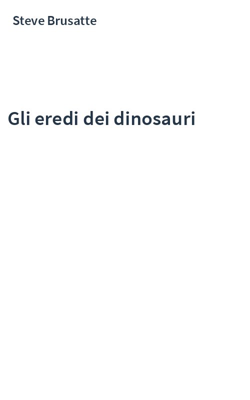 Gli eredi dei dinosauri
