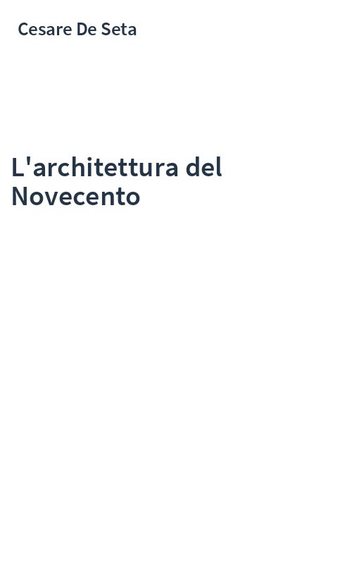 L'architettura del Novecento