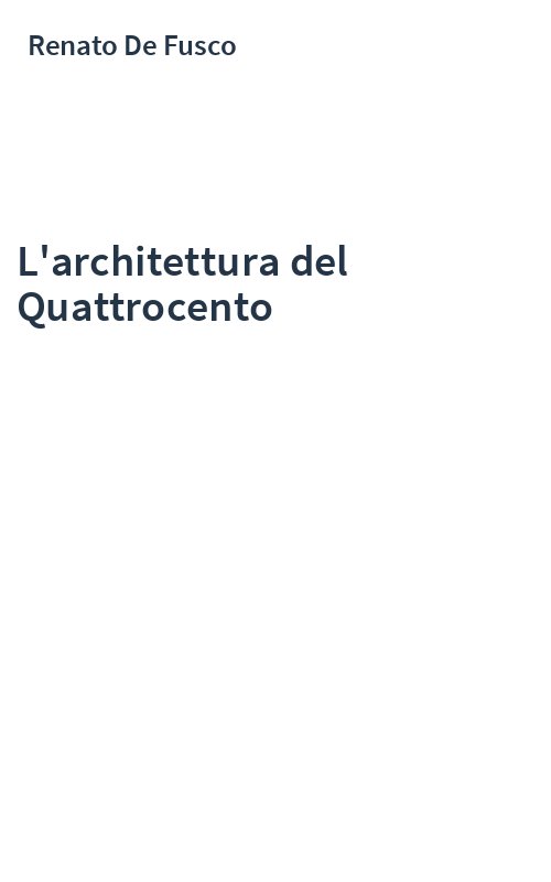 L'architettura del Quattrocento