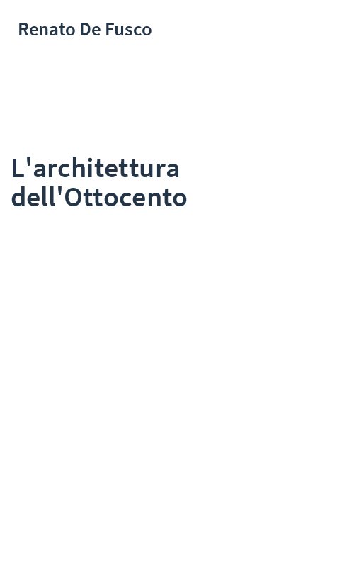 L'architettura dell'Ottocento