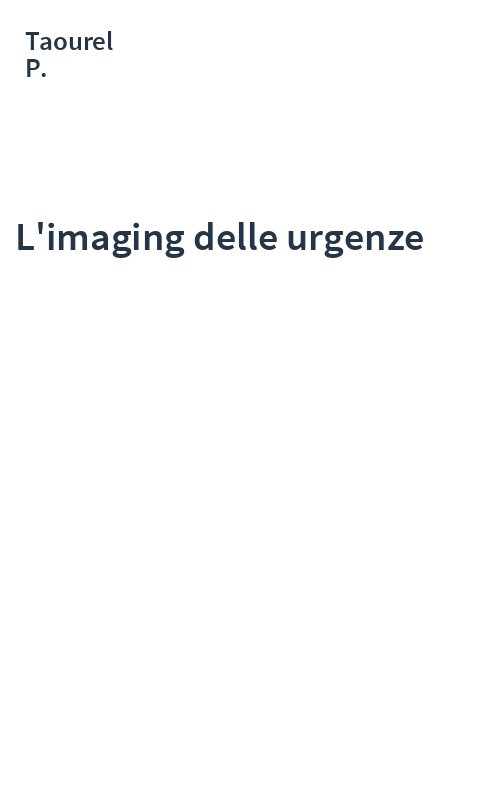 L'imaging delle urgenze