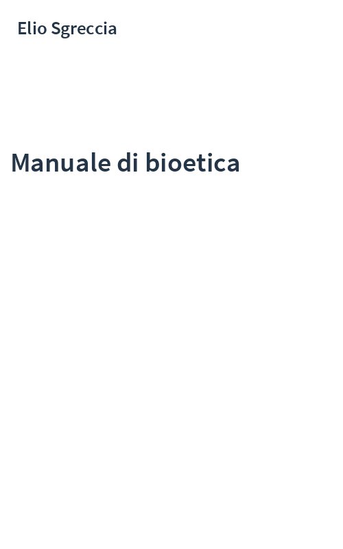 Manuale di bioetica