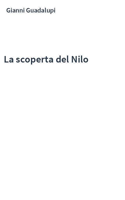 La scoperta del Nilo