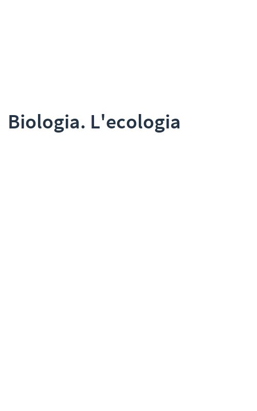 Biologia. L'ecologia