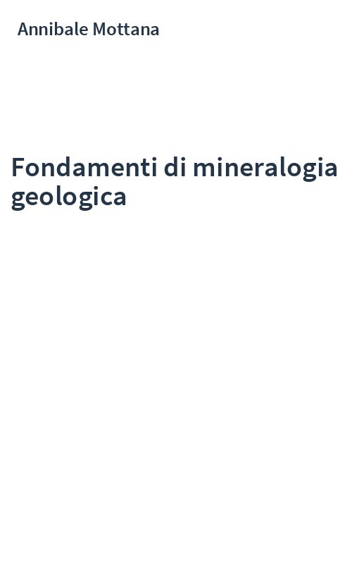 Fondamenti di mineralogia geologica