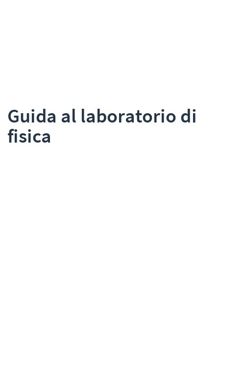 Guida al laboratorio di fisica