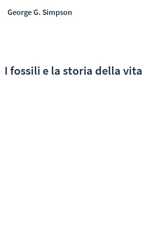 I fossili e la storia della vita