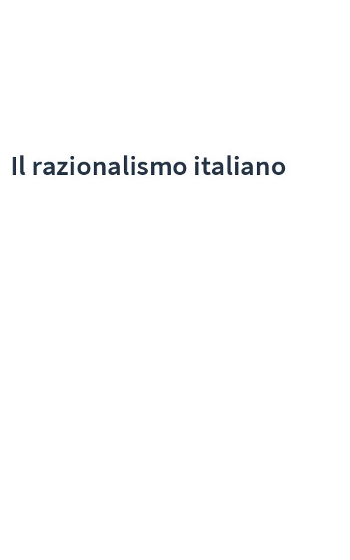 Il razionalismo italiano