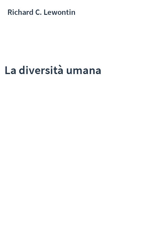 La diversità umana