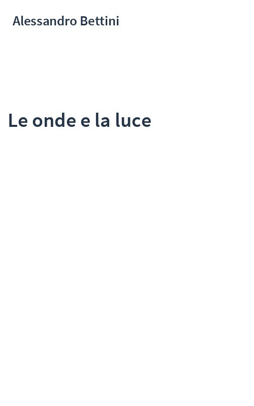 Le onde e la luce