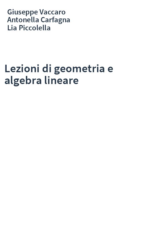 Lezioni di geometria e algebra lineare