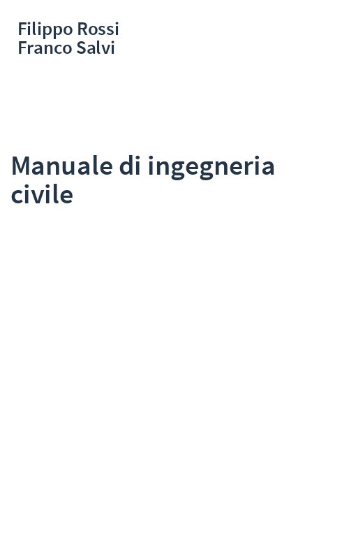 Manuale di ingegneria civile