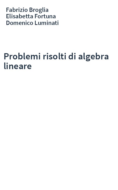 Problemi risolti di algebra lineare