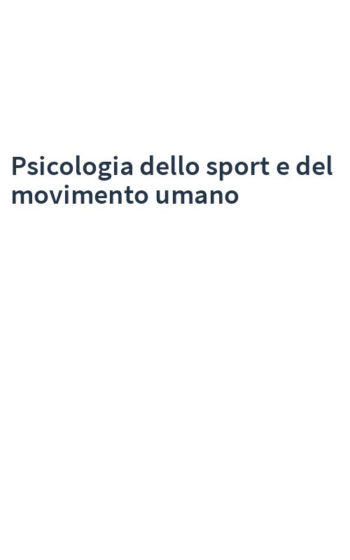 Psicologia dello sport e del movimento umano