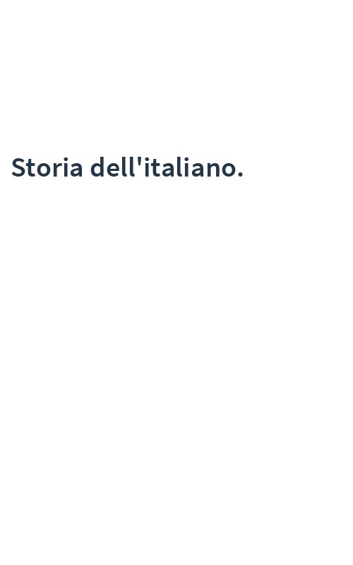 Storia dell'italiano.