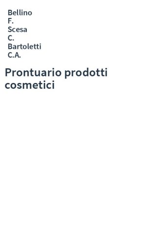 Prontuario prodotti cosmetici