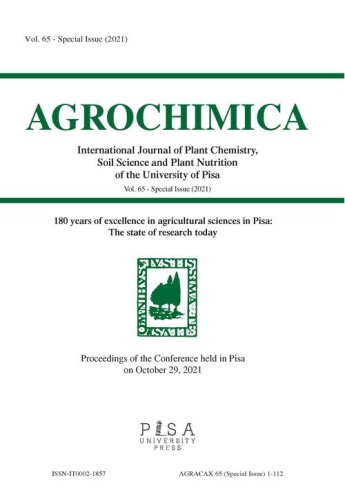Agrochimica. 180 years of excellence in agricultural sciences in Pisa. The state of research today. Special issue