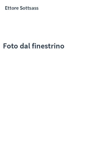 Foto dal finestrino