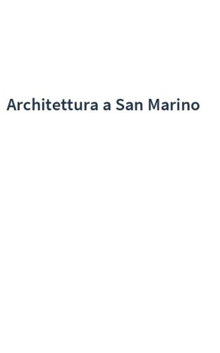 Architettura a San Marino
