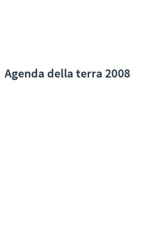 Agenda della terra 2008