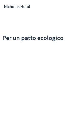 Per un patto ecologico