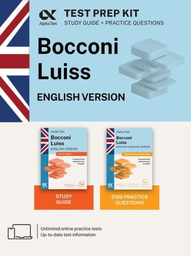 Alpha Test Bocconi Luiss. English version 2026-2027. Test prep kit. For university admission tests. Digital platform and online simulator included