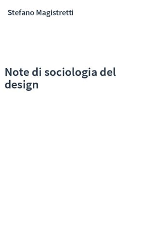Note di sociologia del design
