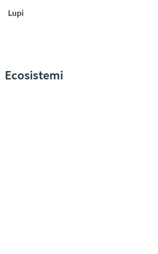 Ecosistemi