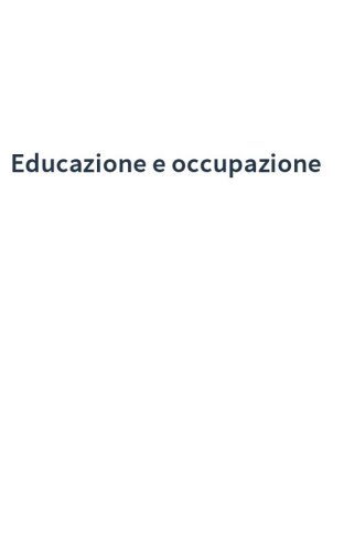 Educazione e occupazione