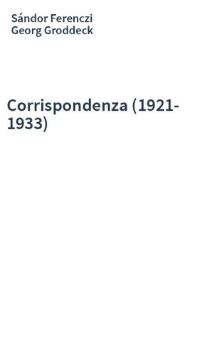 Corrispondenza (1921-1933)