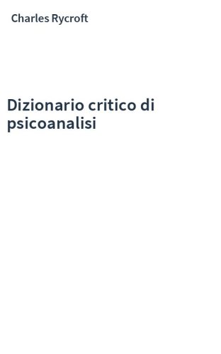 Dizionario critico di psicoanalisi