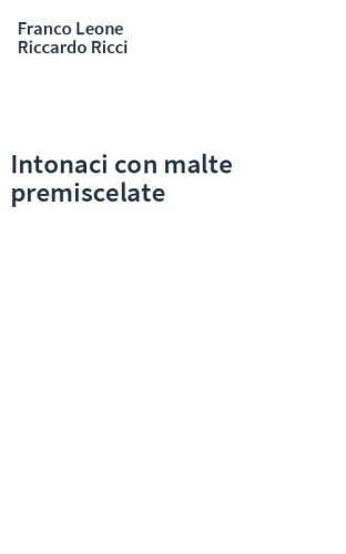 Intonaci con malte premiscelate