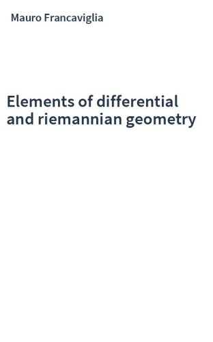 Elements of differential and riemannian geometry