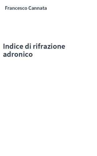 Indice di rifrazione adronico