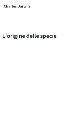 L'origine delle specie