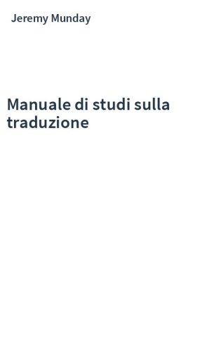 Manuale di studi sulla traduzione